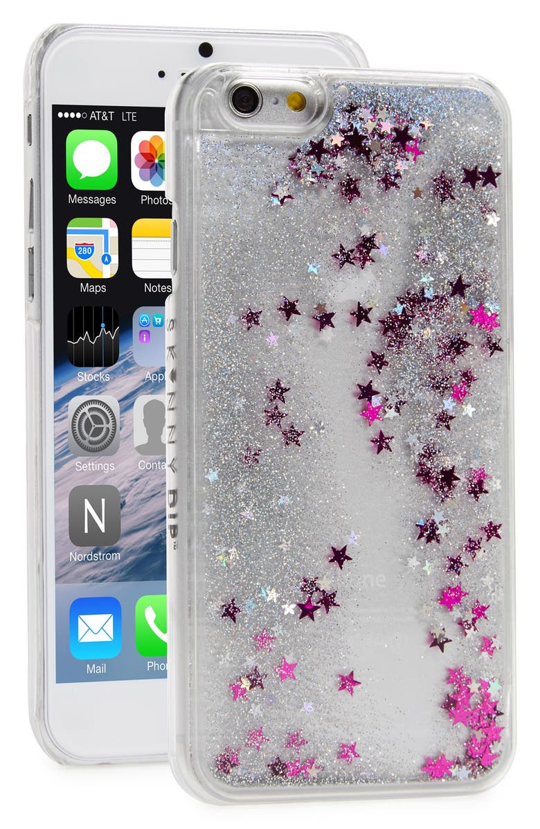 Skinnydip 'Silver Glitter' Liquid iPhone 6 & 6s Case, Main, color, 