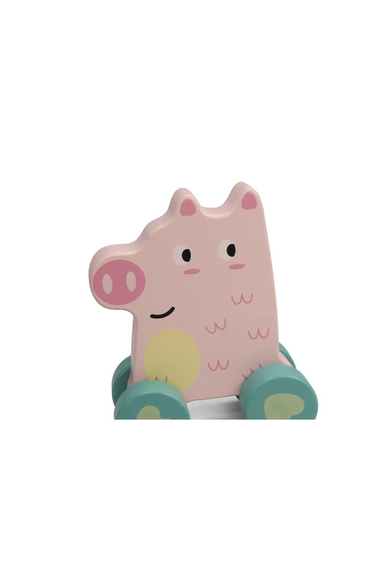 Wooden Pink Pig Vehicle Toy, Alternate, color, Pink