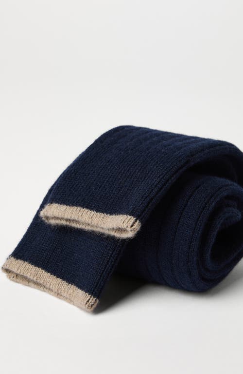 Brunello Cucinelli Rib Knit Socks In Blue