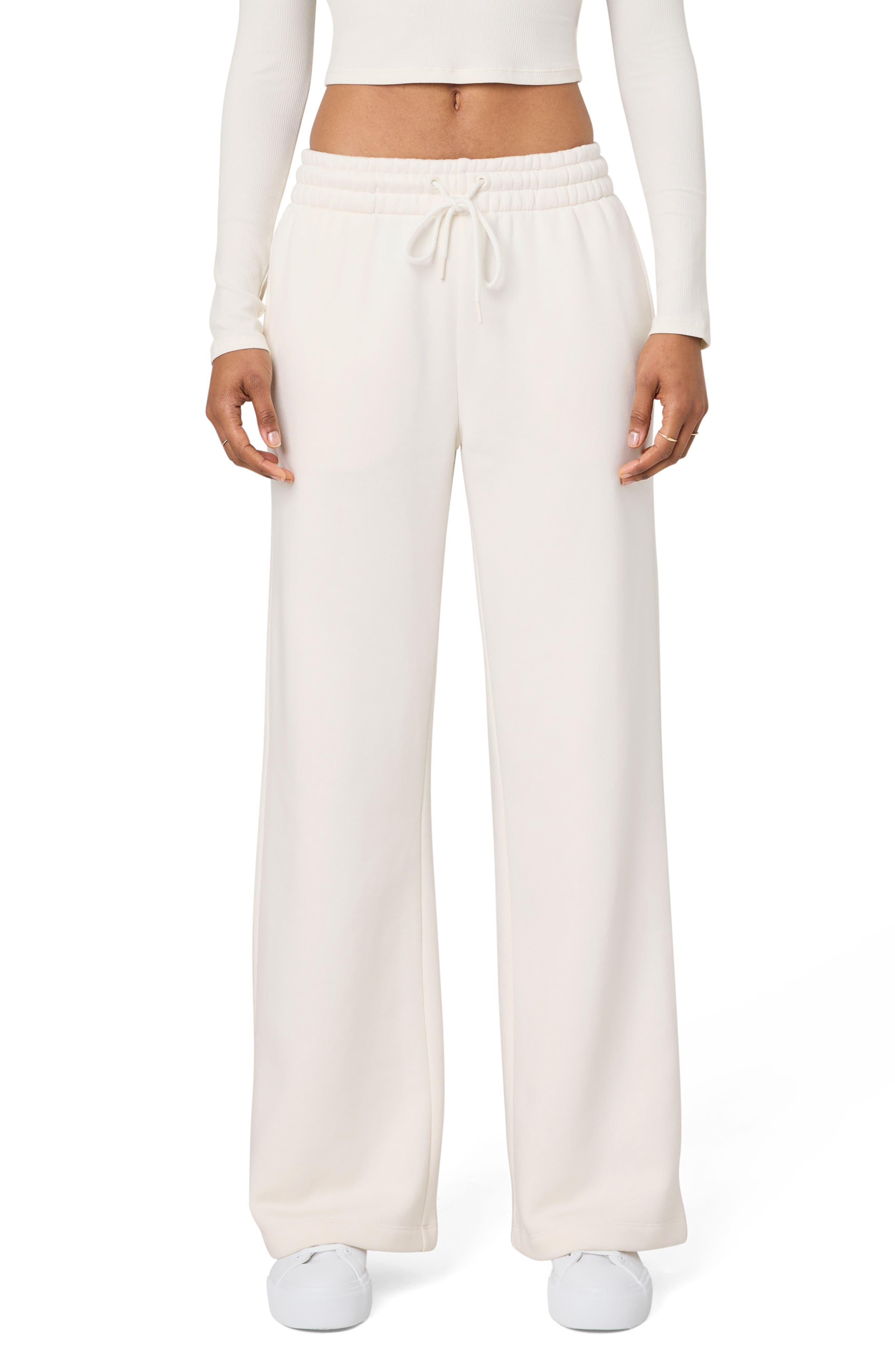 Florence by Mills Cozy Crush Forever Embroidered Wide Leg Sweatpants