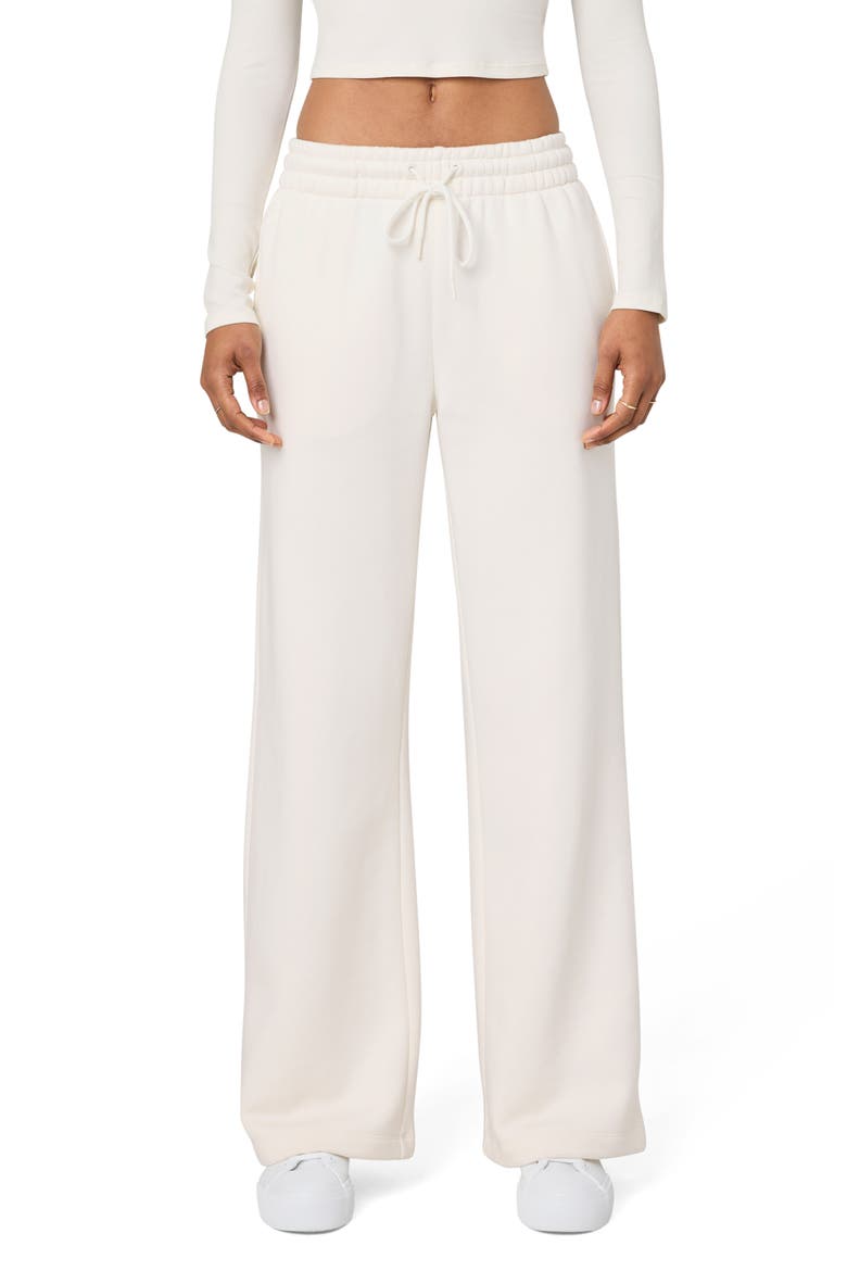 Cozy Crush Forever Embroidered Wide Leg Sweatpants, Main, color, JET STR ROSE