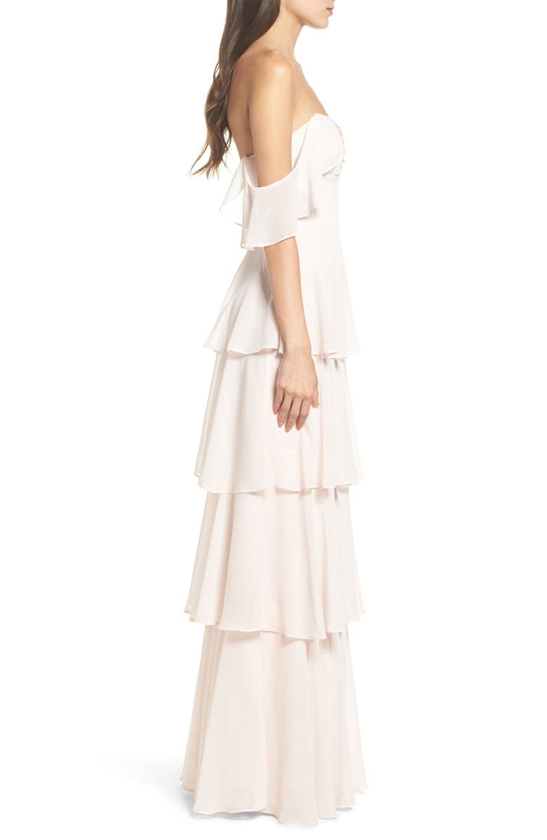 WAYF Abby Off the Shoulder Tiered Dress, Alternate, color, 