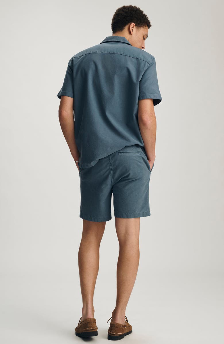 Mavi Jeans Textured Corduroy Drawstring Shorts, Alternate, color, Flint Stone