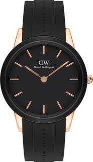 Daniel Wellington Iconic Motion Rubber Strap Watch, 40mm
