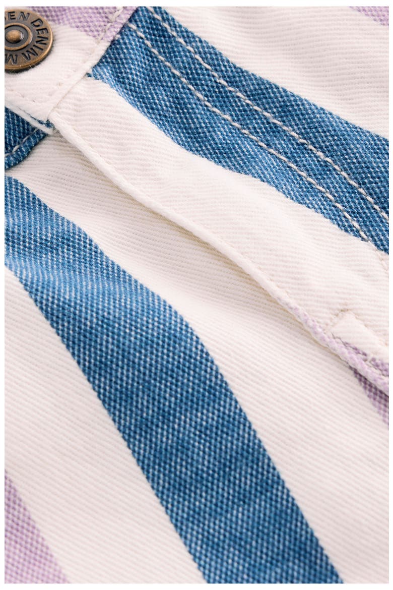 Kids' Relaxed Straight Leg Jeans, Alternate, color, PURPLE/ NAVY STRIPE