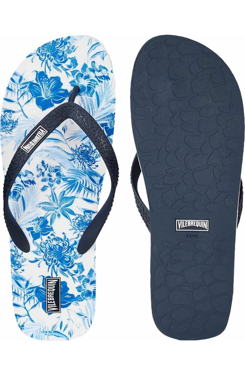 Vilebrequin Men's Tahiti Flowers Flip Flops, Alternate, color,