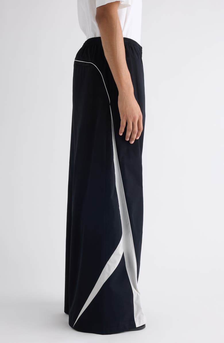 Acne Studios Peachy Wide Leg Track Pants, Alternate, color, Black