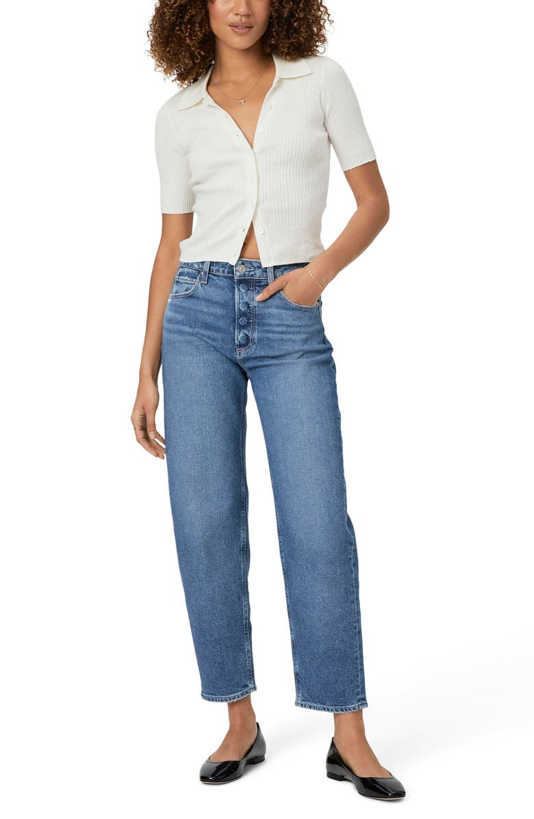 PAIGE Alexis High Waist Ankle Barrel Jeans, Alternate, color, Le Club