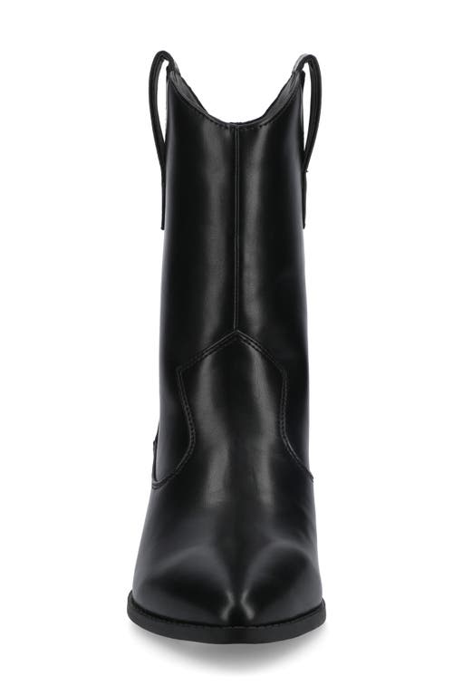 Journee Collection Fritzie Western Ankle Boot In Black