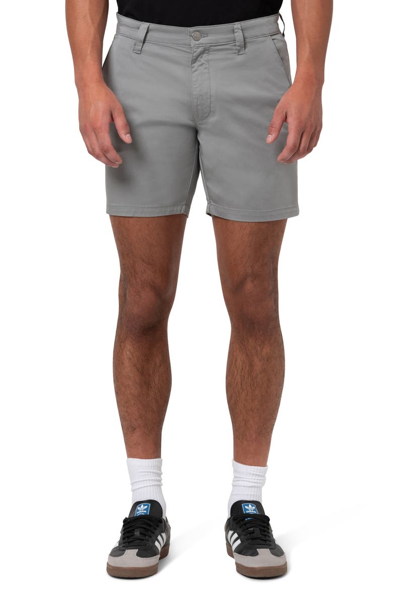 Nate Flat Front Stretch Twill Shorts, Main, color, MONUMENT GRAY CITY SMART