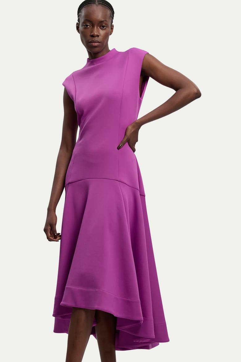 Ruffle Hem Sleeveless Midi Dress, Alternate, color, Purple