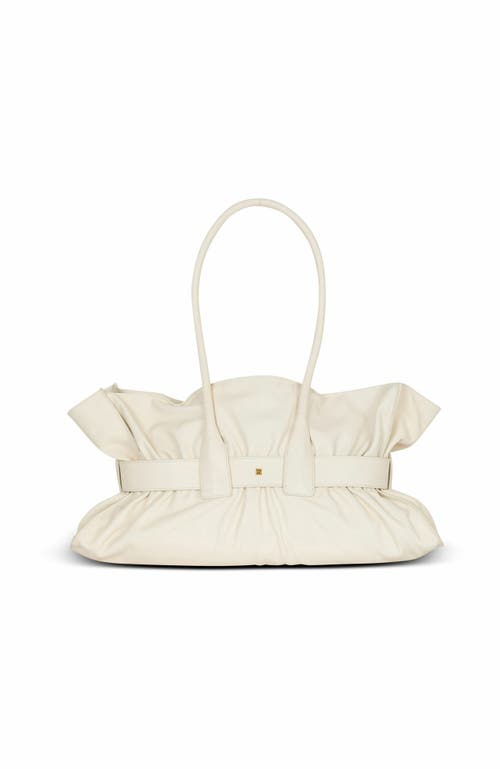 Balmain Large Anthem Leather Shoulder Bag In Metallic
