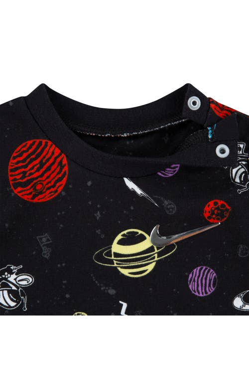 Nike Space Swoosh Short Sleeve Romper In Multi