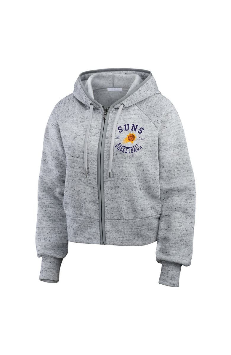 WEAR by Erin Andrews Women's WEAR by Erin Andrews Heather Gray Phoenix Suns Speckled Radiator Full-Zip Hoodie, Alternate, color, Heather Gray