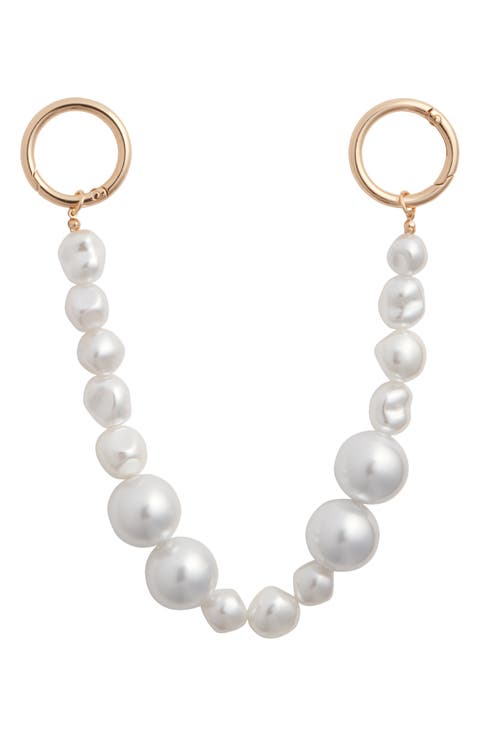 Faux Pearl Bag Charm