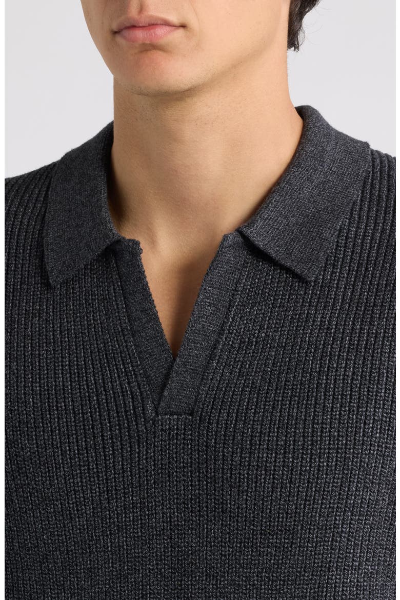 Bolinas Johnny Collar Sweater Polo, Alternate, color, CHARCOAL HEATHER