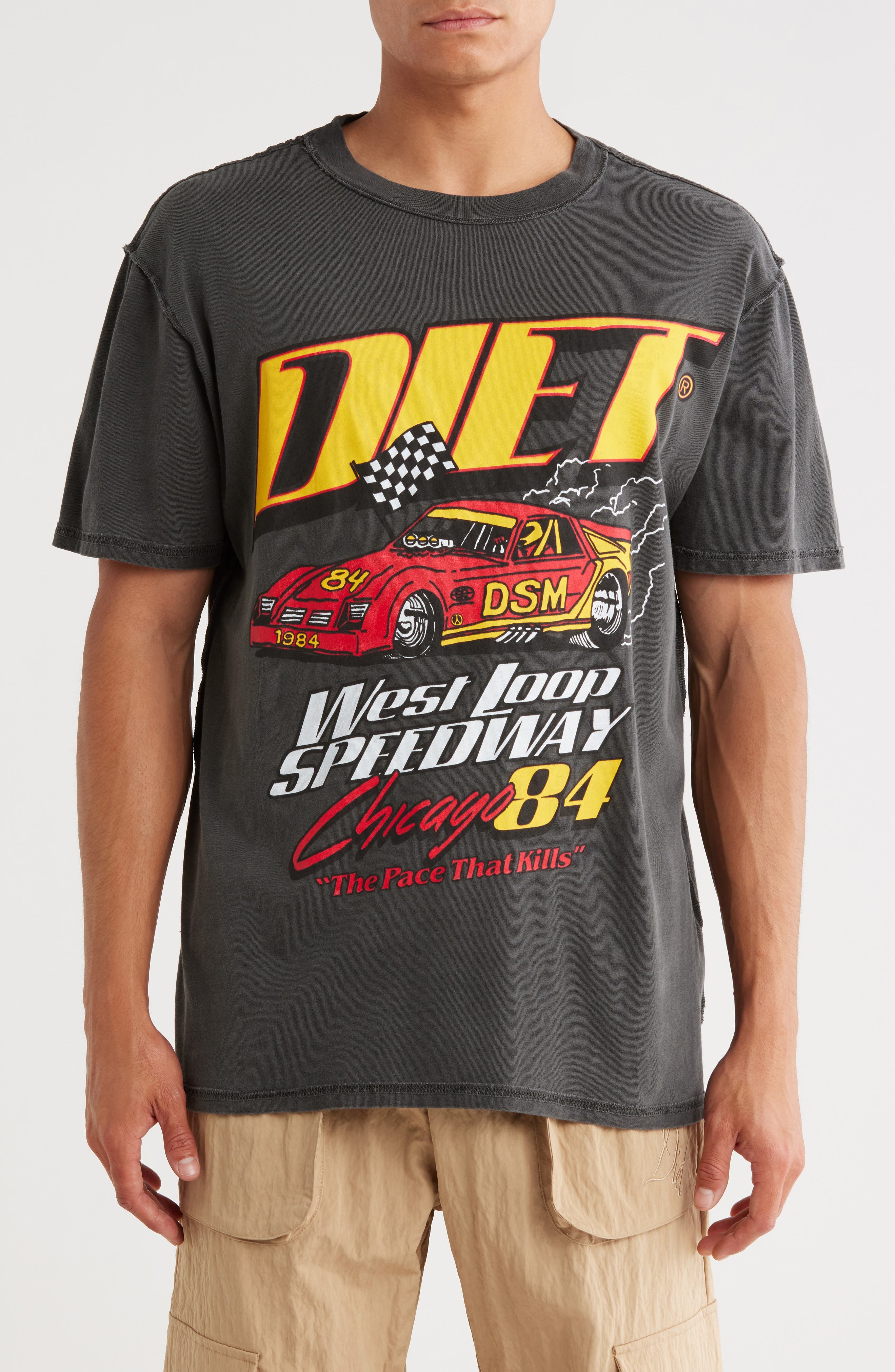 DIET STARTS MONDAY West Loop Speedway Graphic T-Shirt