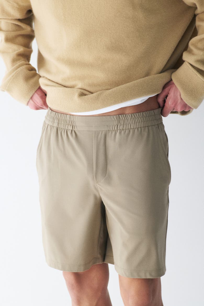 Four-way Stretch Regular Fit Shorts, Alternate, color, Khaki green