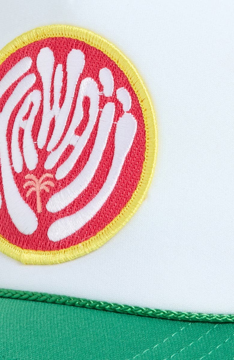 Local Beach Hawaii Patch Trucker Hat, Alternate, color, Kelly Green/ White