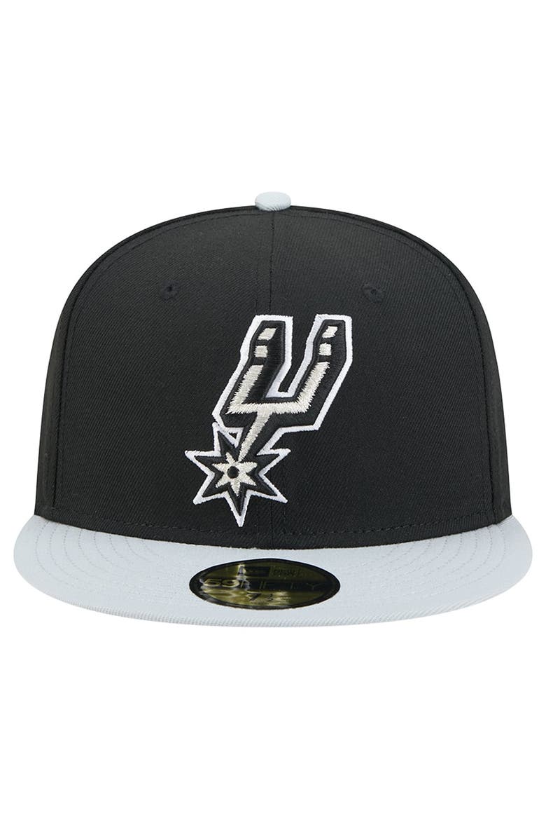 Men's New Era Black/Silver San Antonio Spurs 2-Tone 59FIFTY Fitted Hat, Alternate, color, Black