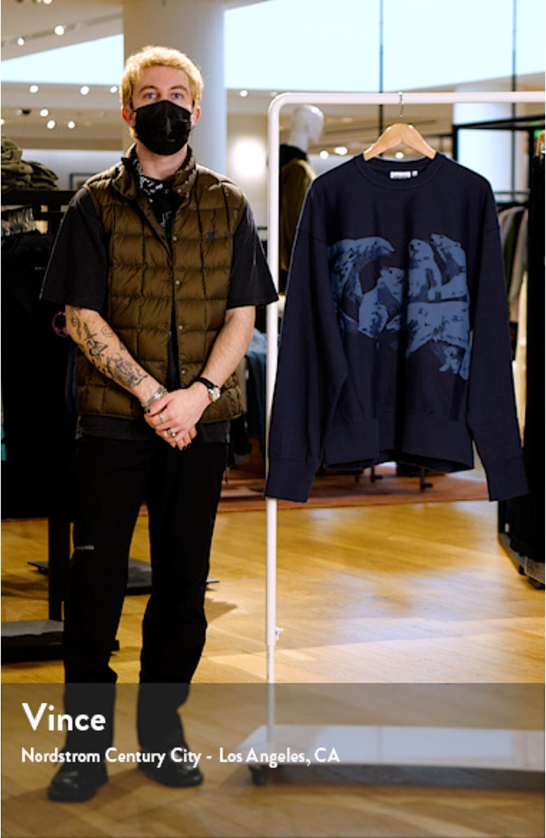 Polar Bear Print Organic Cotton Sweatshirt, sales video thumbnail