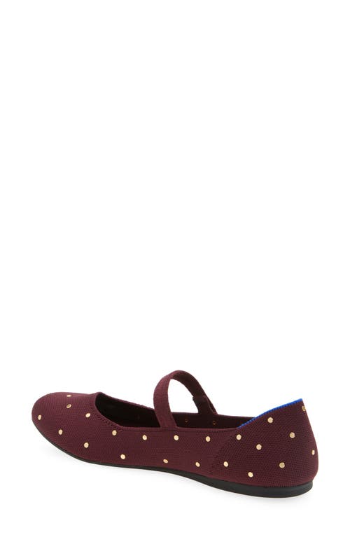 Rothys The Square Mary Jane In Red In Brown