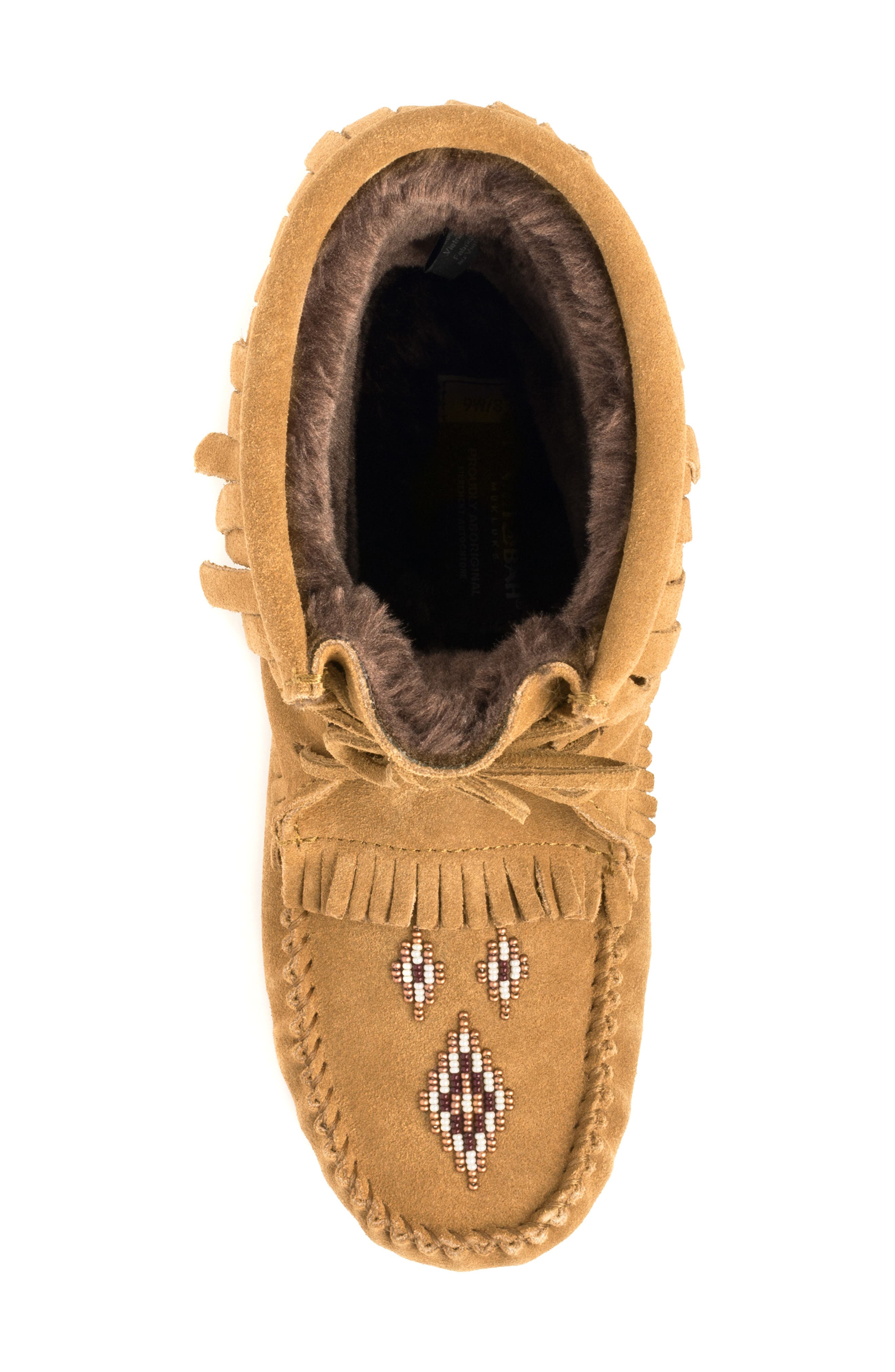 Manitobah Harvester Fringe Moccasin Bootie, Alternate, color, 