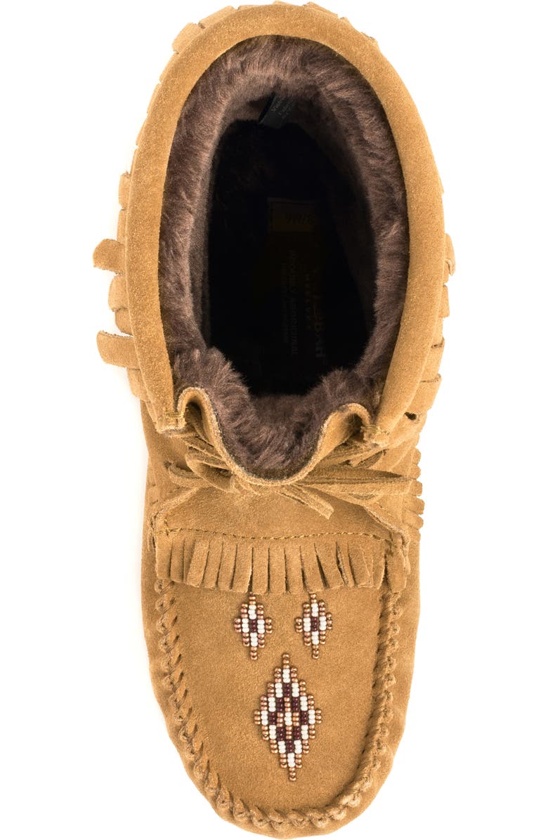 Manitobah Harvester Fringe Moccasin Bootie, Alternate, color,