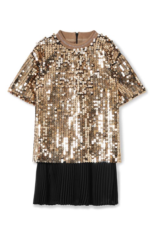 Reiss Kids' Darcey Two-Piece Dress in Gold 