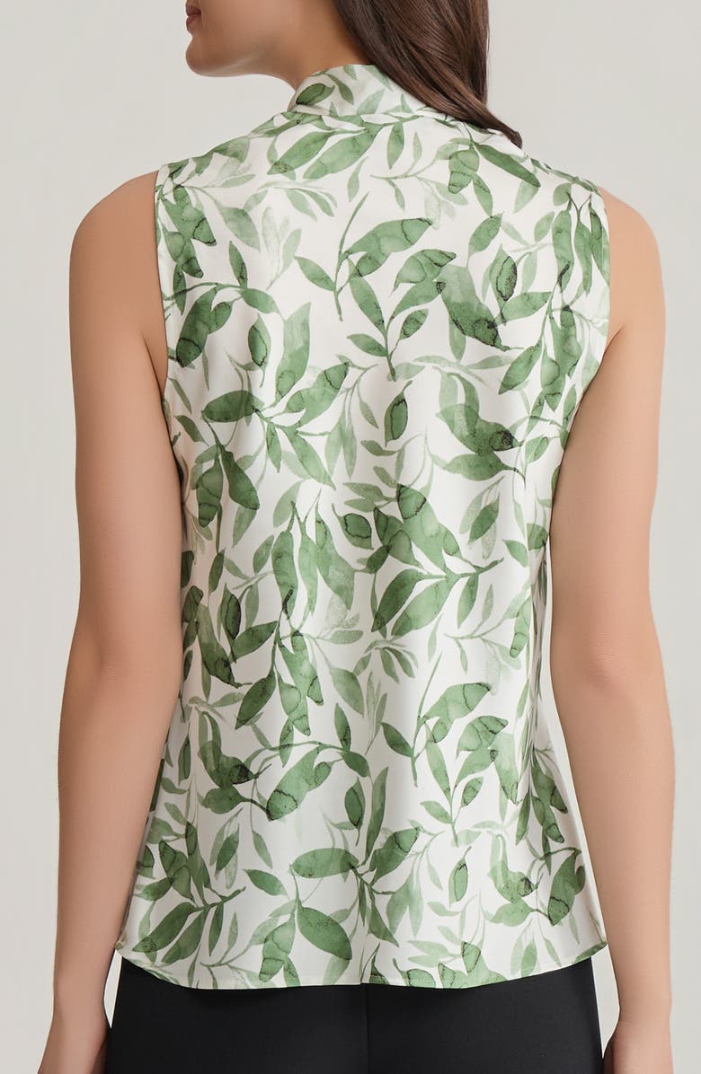 KASPER Tie Neck Sleeveless Bias Cut Satin Top, Alternate, color, 