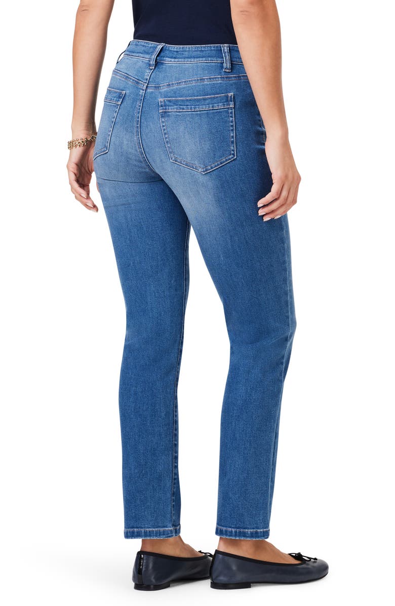 NIC+ZOE Patch Pocket Straight Leg Jeans, Alternate, color, 