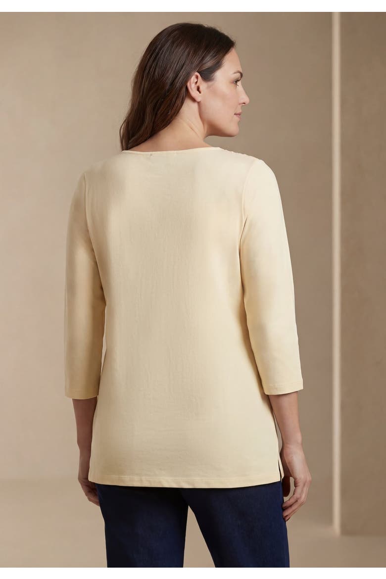 Crochet Trim Boatneck Tunic, Alternate, color, OATMEAL