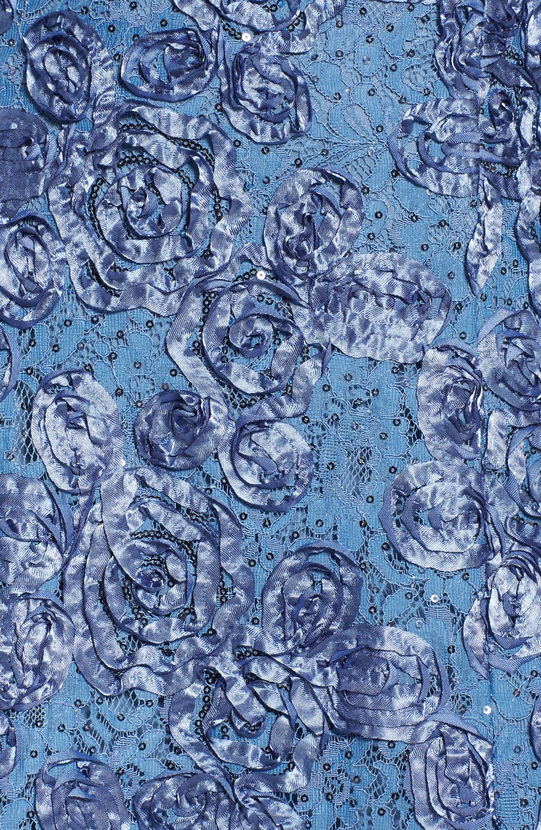 Alex Evenings Sequin Lace Cocktail Dress, Alternate, color, Brush Periwinkle