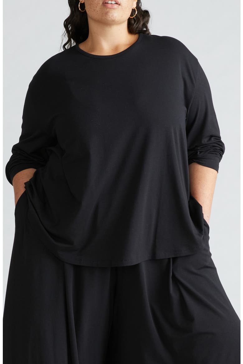 Soltea Lounge Top, Main, color, BLACK