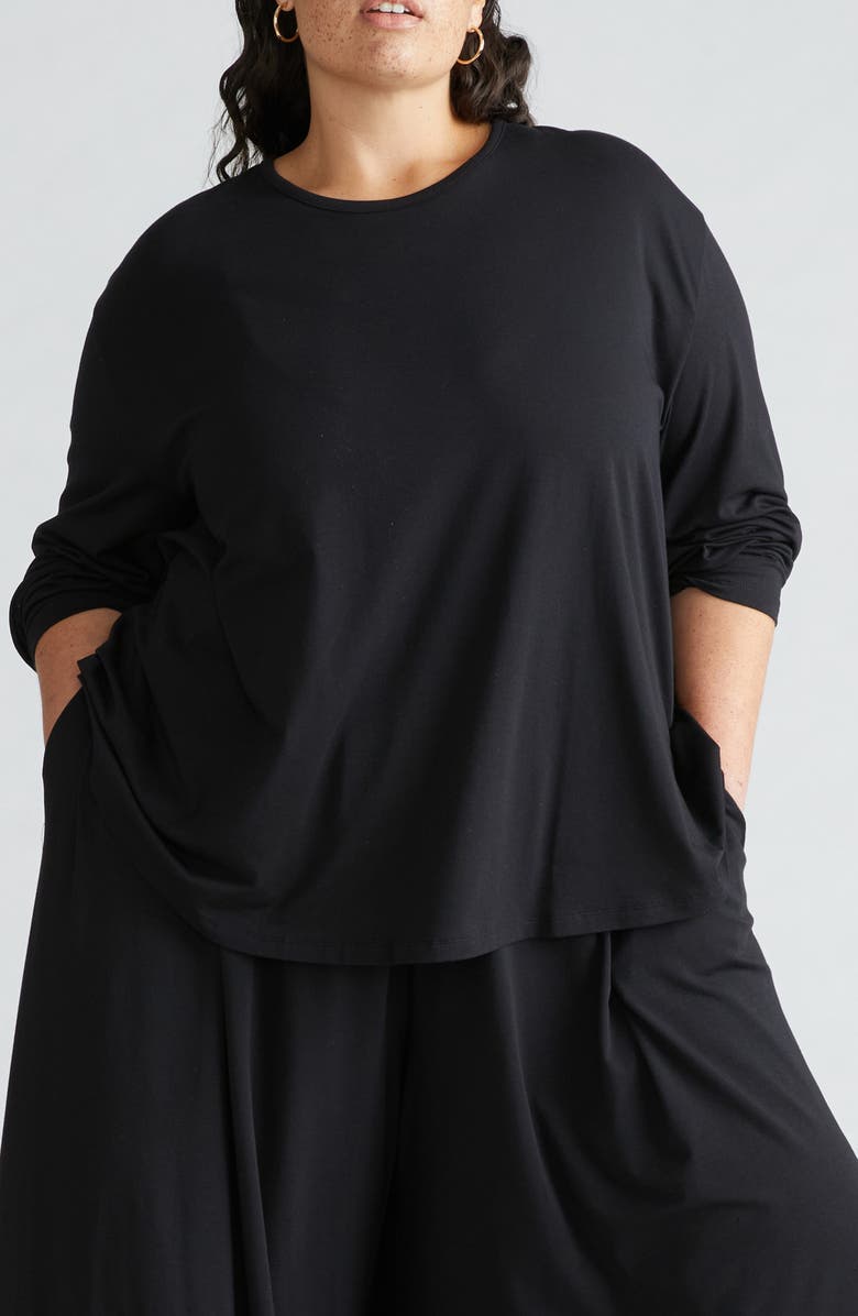 Universal Standard Soltea Lounge Top, Main, color, Black