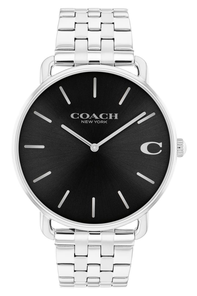 Elliot Bracelet Watch, 43mm, Main, color, BLACK