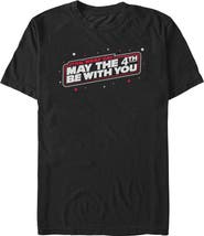 Star Wars Men's May The Fourth Red Outline Short Sleeve Graphic T-Shirt