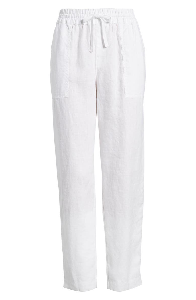 Tommy Bahama Two Palms Tapered Linen Drawstring Pants, Alternate, color, White