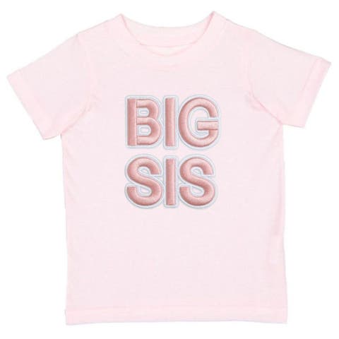 Big Sis Embroidered Patch Short Sleeve T-Shirt (Baby, Toddler & Little Kid)
