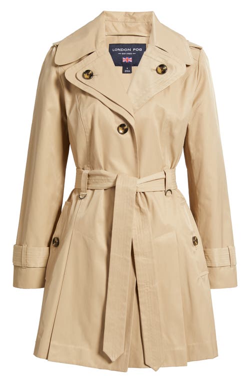 London Fog Single Breasted Trench Coat In Neutral