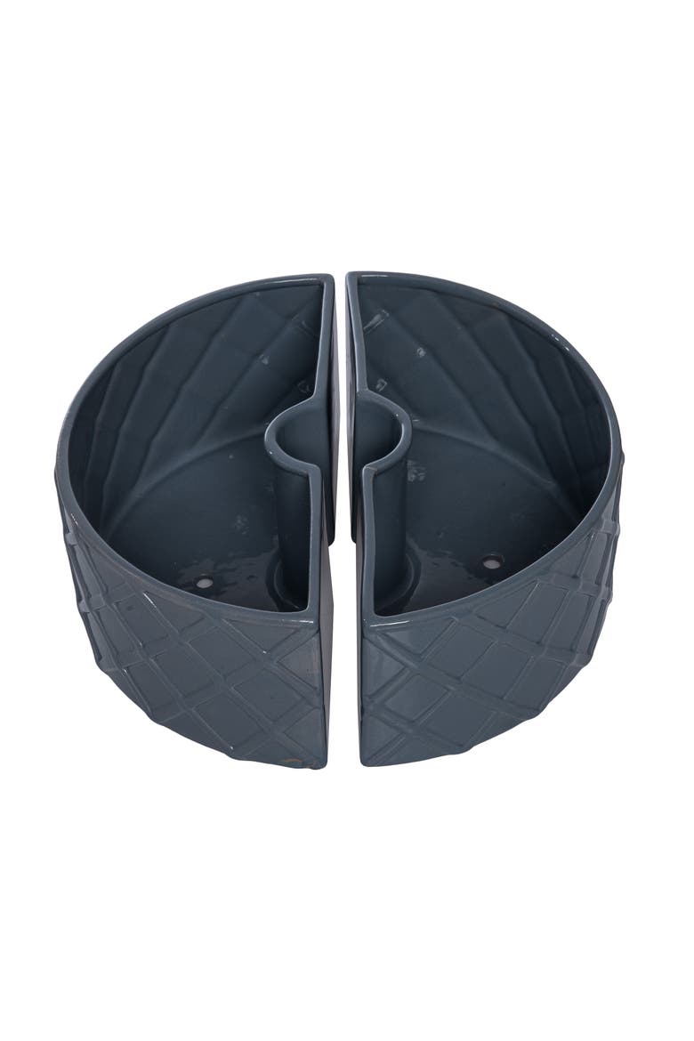 Dolomite Blue Two Piece Table Planter with Drainage Hole for Spring Garden Decor, Alternate, color, Blue