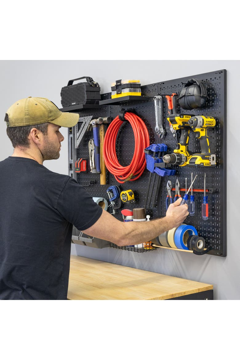 51" x 32" PRO Pegboard | 23 Attachments, Alternate, color, Black