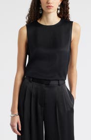 Nordstrom Satin Scoop Neck Tank