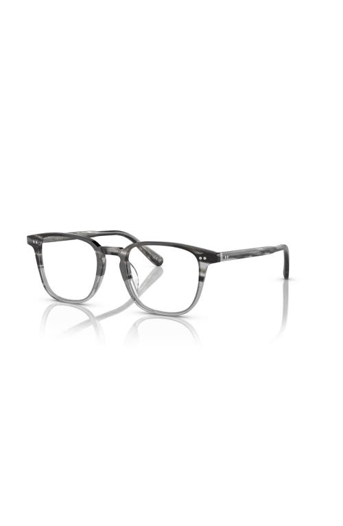 Oliver Peoples 48mm Rectangle Optical Glasses In Black