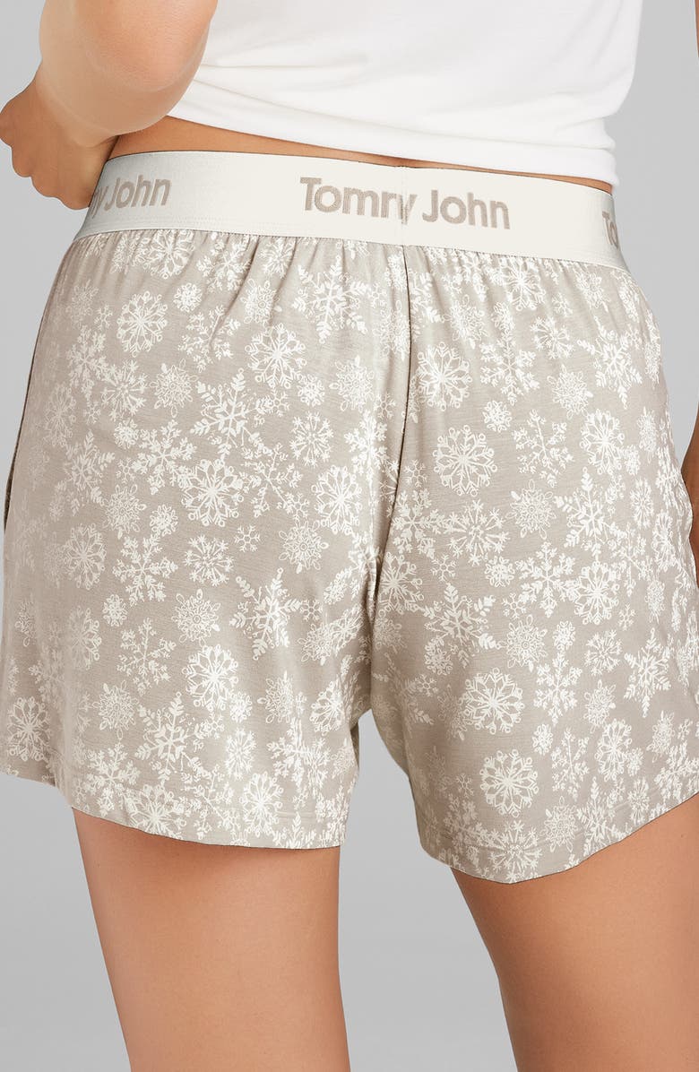 Tommy John Second Skin Pajama Shorts, Alternate, color, Cement Snow Lace