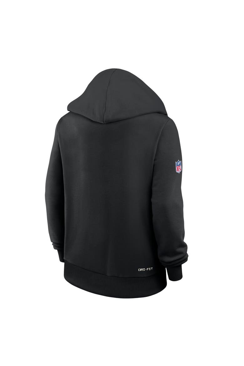 Women's Nike Black Philadelphia Eagles Sideline Standard Issue Dri-FIT Hoodie, Alternate, color, Black