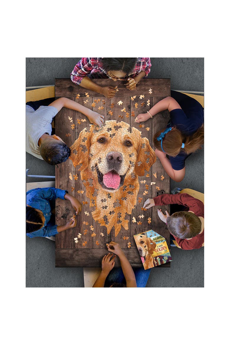 I Am Golden 550 Piece Puzzle Dog Shaped Animal Jigsaw, 24 X 32", Alternate, color, Multicolored