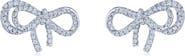 Kwiat Ribbon Diamond Bow Earrings