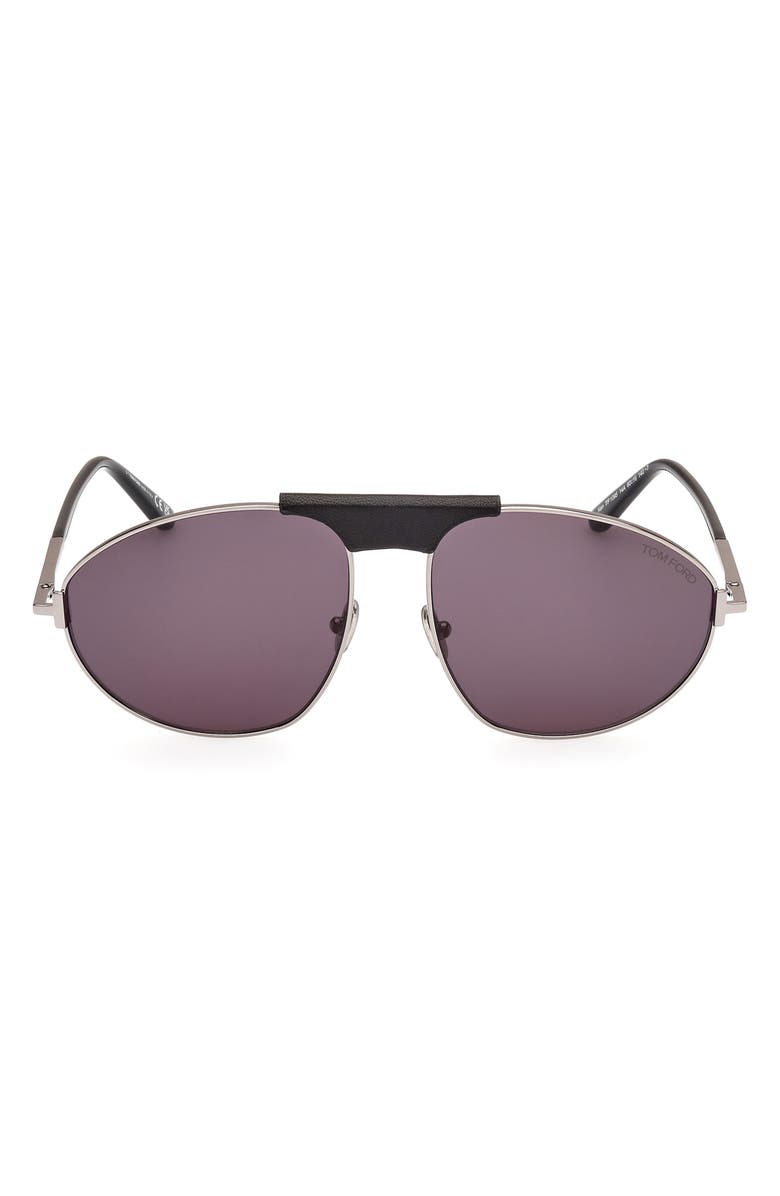 TOM FORD Ken 60mm Pilot Sunglasses, Main, color, 