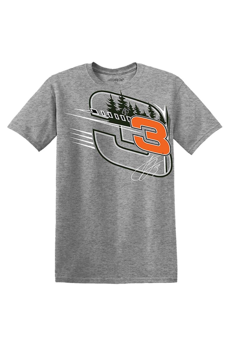 Men's Richard Childress Racing Team Collection Heather Gray Austin Dillon 2023 #3 Bass Pro Shops T-Shirt, Alternate, color, Heather Gray